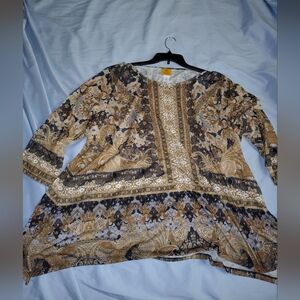 NWT Ruby Road, Elegant Paisley Print Women's Blouse, Top